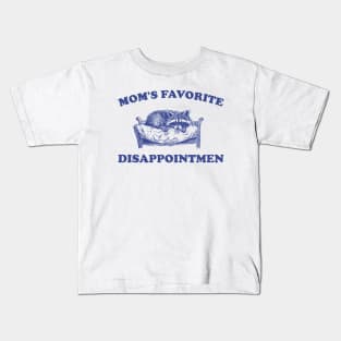 Mom's Favorite Disappointment, Raccoon Meme Shirt, Funny Retro Cartoon T Shirt, Trash Panda, Silly Weird Y2k Shirt, Stupid Vintage Kids T-Shirt
